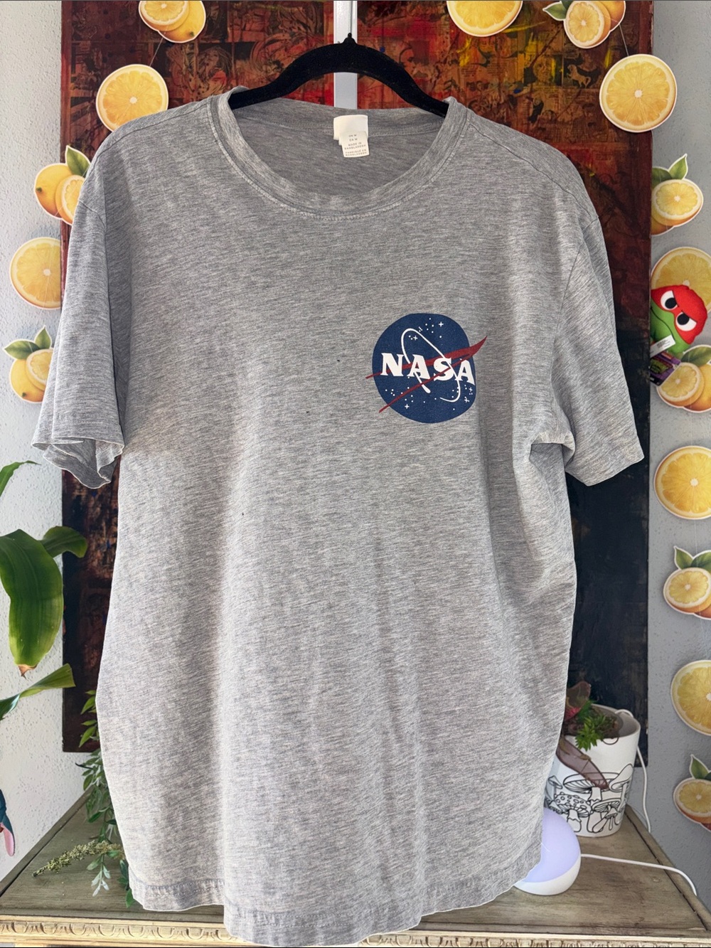 H&M NASA Logo Gray Crewneck T-Shirt